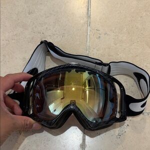 Oakley Black and Gold Face Mask Goggles